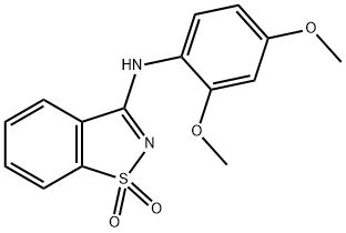 N-(2,4-dimethoxyphenyl)-N-(1,1-dioxido-1,2-benzisothiazol-3-yl)amine Struktur