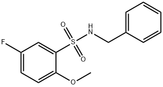 N-benzyl-5-fluoro-2-methoxybenzenesulfonamide Struktur