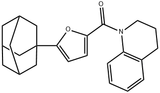 1-[5-(1-adamantyl)-2-furoyl]-1,2,3,4-tetrahydroquinoline Struktur