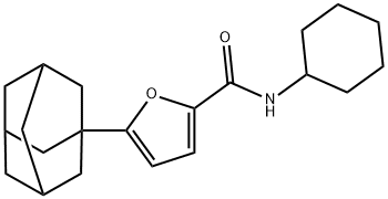 5-(1-adamantyl)-N-cyclohexyl-2-furamide Struktur