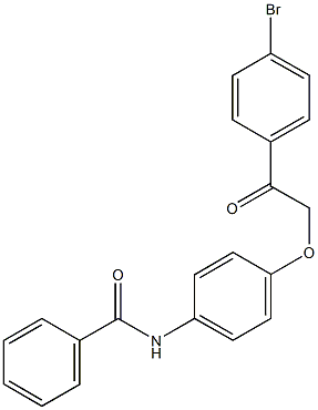 N-{4-[2-(4-bromophenyl)-2-oxoethoxy]phenyl}benzamide Struktur