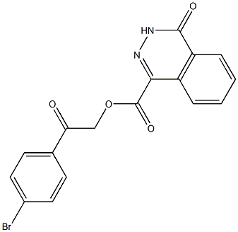 2-(4-bromophenyl)-2-oxoethyl 4-oxo-3,4-dihydro-1-phthalazinecarboxylate Struktur