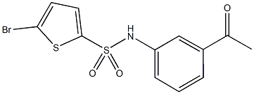 N-(3-acetylphenyl)-5-bromo-2-thiophenesulfonamide Struktur