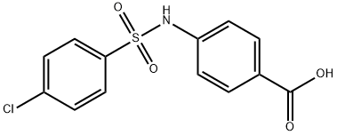 4-{[(4-chlorophenyl)sulfonyl]amino}benzoic acid Struktur