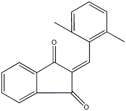 2-(2,6-dimethylbenzylidene)-1H-indene-1,3(2H)-dione Struktur