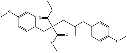 dimethyl 2-(4-methoxybenzyl)-2-[2-(4-methoxybenzyl)-2-propenyl]malonate Struktur