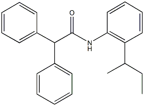 N-(2-sec-butylphenyl)-2,2-diphenylacetamide Struktur