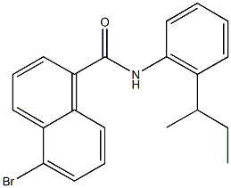 5-bromo-N-(2-sec-butylphenyl)-1-naphthamide Struktur