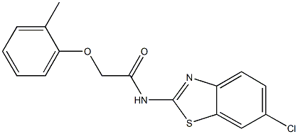 N-(6-chloro-1,3-benzothiazol-2-yl)-2-(2-methylphenoxy)acetamide Struktur