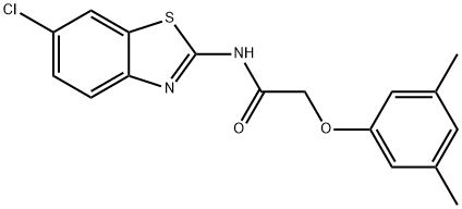 N-(6-chloro-1,3-benzothiazol-2-yl)-2-(3,5-dimethylphenoxy)acetamide Struktur