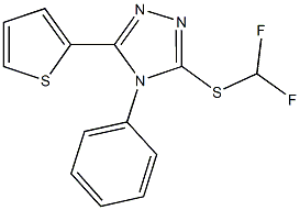 3-[(difluoromethyl)sulfanyl]-4-phenyl-5-(2-thienyl)-4H-1,2,4-triazole Struktur