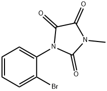 1-(2-bromophenyl)-3-methyl-2,4,5-imidazolidinetrione Struktur