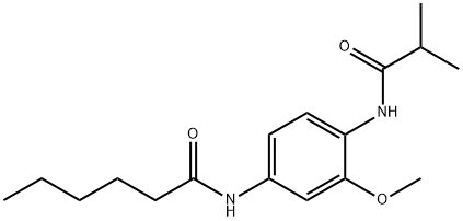 N-[4-(isobutyrylamino)-3-methoxyphenyl]hexanamide Struktur