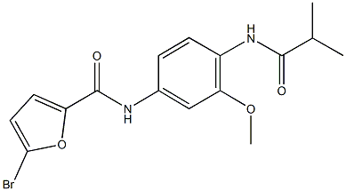 5-bromo-N-[4-(isobutyrylamino)-3-methoxyphenyl]-2-furamide Struktur