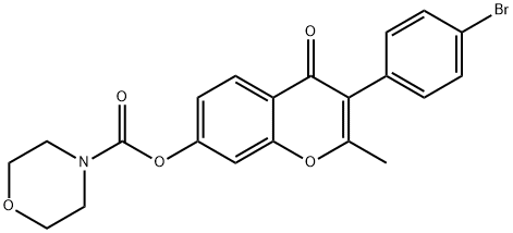 3-(4-bromophenyl)-2-methyl-4-oxo-4H-chromen-7-yl 4-morpholinecarboxylate Struktur