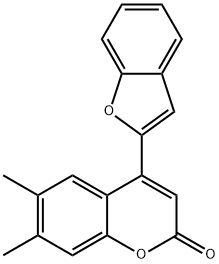 4-(1-benzofuran-2-yl)-6,7-dimethyl-2H-chromen-2-one Struktur