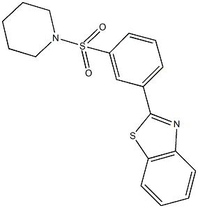 2-[3-(1-piperidinylsulfonyl)phenyl]-1,3-benzothiazole Struktur