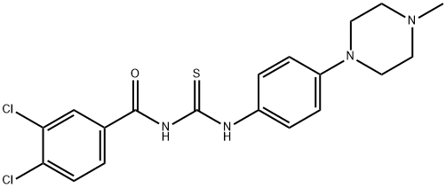 N-(3,4-dichlorobenzoyl)-N'-[4-(4-methyl-1-piperazinyl)phenyl]thiourea Struktur