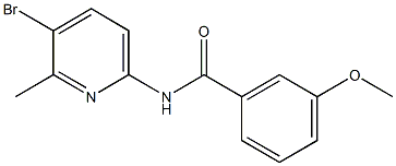 N-(5-bromo-6-methyl-2-pyridinyl)-3-methoxybenzamide Struktur