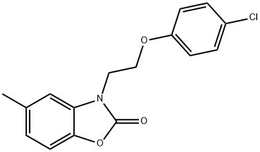 3-[2-(4-chlorophenoxy)ethyl]-5-methyl-1,3-benzoxazol-2(3H)-one Struktur