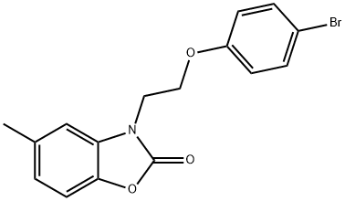 3-[2-(4-bromophenoxy)ethyl]-5-methyl-1,3-benzoxazol-2(3H)-one Struktur