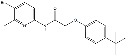 N-(5-bromo-6-methyl-2-pyridinyl)-2-(4-tert-butylphenoxy)acetamide Struktur