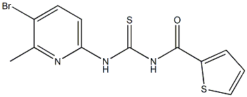 N-(5-bromo-6-methyl-2-pyridinyl)-N'-(2-thienylcarbonyl)thiourea Struktur