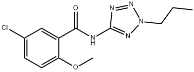 5-chloro-2-methoxy-N-(2-propyl-2H-tetraazol-5-yl)benzamide Struktur