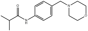 2-methyl-N-[4-(4-morpholinylmethyl)phenyl]propanamide Struktur