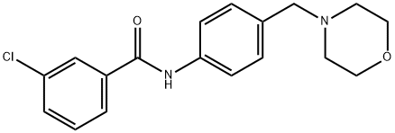 3-chloro-N-[4-(morpholin-4-ylmethyl)phenyl]benzamide Struktur