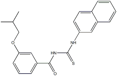 N-(3-isobutoxybenzoyl)-N'-(2-naphthyl)thiourea Struktur