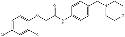 2-(2,4-dichlorophenoxy)-N-[4-(morpholin-4-ylmethyl)phenyl]acetamide Struktur