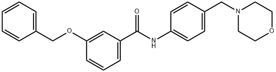 3-(benzyloxy)-N-[4-(4-morpholinylmethyl)phenyl]benzamide Struktur