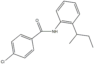 N-(2-sec-butylphenyl)-4-chlorobenzamide Struktur