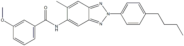 N-[2-(4-butylphenyl)-6-methyl-2H-1,2,3-benzotriazol-5-yl]-3-methoxybenzamide Struktur