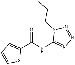 N-(1-propyl-1H-tetraazol-5-yl)-2-thiophenecarboxamide Struktur