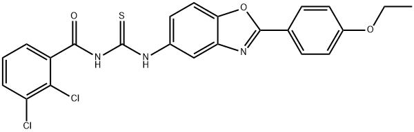 N-(2,3-dichlorobenzoyl)-N'-[2-(4-ethoxyphenyl)-1,3-benzoxazol-5-yl]thiourea Struktur