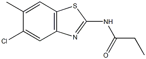 N-(5-chloro-6-methyl-1,3-benzothiazol-2-yl)propanamide Struktur