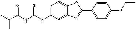 N-[2-(4-ethoxyphenyl)-1,3-benzoxazol-5-yl]-N'-isobutyrylthiourea Struktur