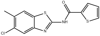 N-(5-chloro-6-methyl-1,3-benzothiazol-2-yl)-2-thiophenecarboxamide Struktur