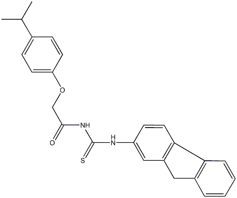 N-(9H-fluoren-2-yl)-N'-[(4-isopropylphenoxy)acetyl]thiourea Struktur