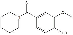 2-methoxy-4-(1-piperidinylcarbothioyl)phenol Struktur