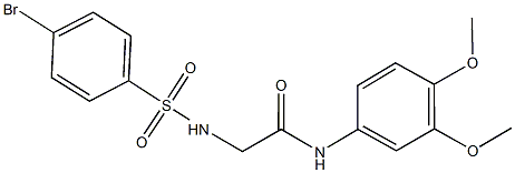 2-{[(4-bromophenyl)sulfonyl]amino}-N-(3,4-dimethoxyphenyl)acetamide Struktur