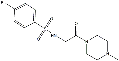 4-bromo-N-[2-(4-methyl-1-piperazinyl)-2-oxoethyl]benzenesulfonamide Struktur