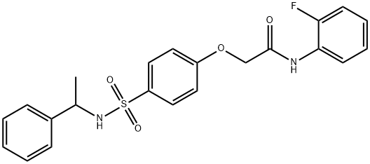 N-(2-fluorophenyl)-2-(4-{[(1-phenylethyl)amino]sulfonyl}phenoxy)acetamide Struktur