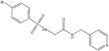 2-{[(4-bromophenyl)sulfonyl]amino}-N-(4-pyridinylmethyl)acetamide Struktur