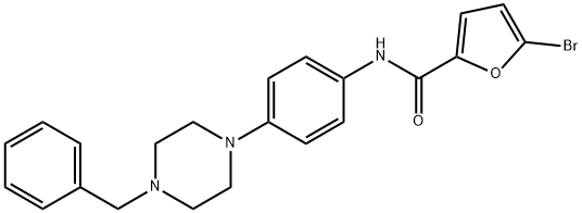 N-[4-(4-benzyl-1-piperazinyl)phenyl]-5-bromo-2-furamide Struktur