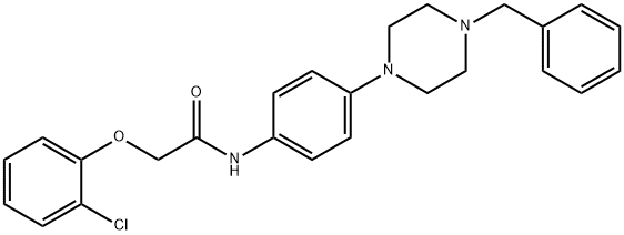 N-[4-(4-benzyl-1-piperazinyl)phenyl]-2-(2-chlorophenoxy)acetamide Struktur