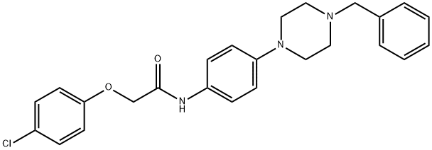 N-[4-(4-benzyl-1-piperazinyl)phenyl]-2-(4-chlorophenoxy)acetamide Struktur