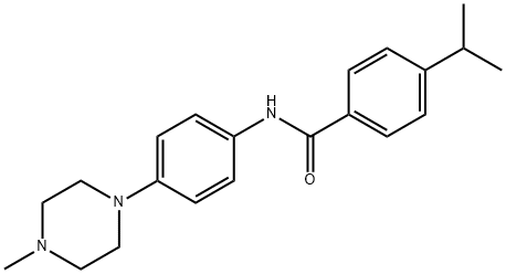 4-isopropyl-N-[4-(4-methyl-1-piperazinyl)phenyl]benzamide Struktur